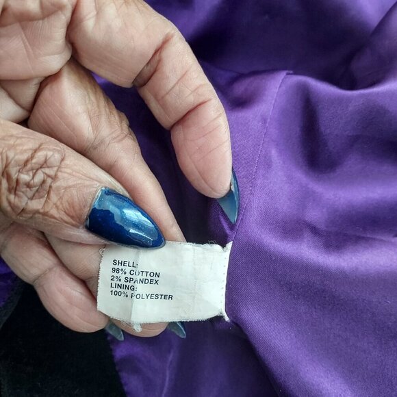 Gap Black Velvet Two Button Blazer Size 14 - Picture 7 of 11